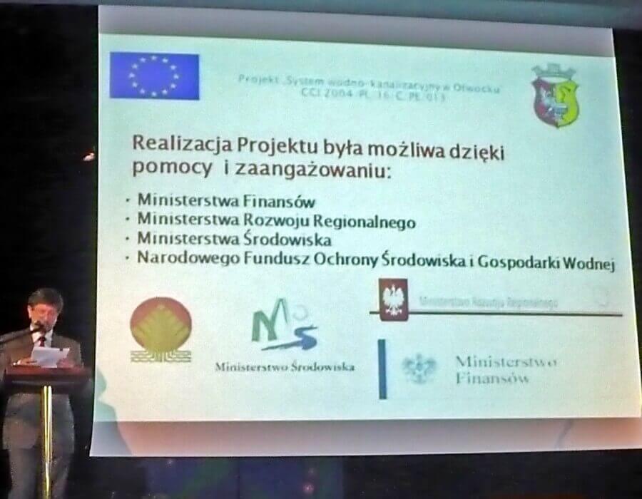 Uroczystość zakończenia projektu p.n. „System wodno-kanalizacyjny w Otwocku” w dniu 28 października 2010 r.